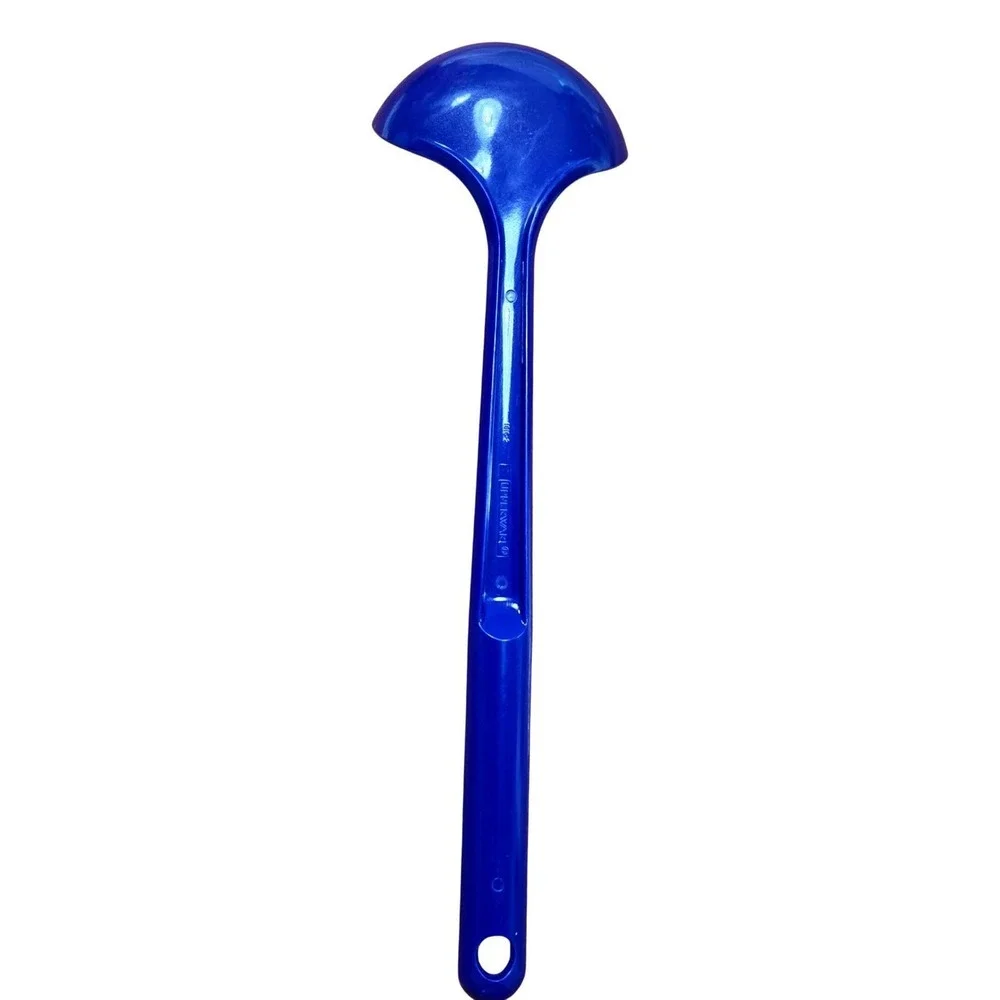 Tupperware Cobalt Blue‎ Soup Ladle 1616-2 Vintage Plastic Kitchen Utensil 11.5